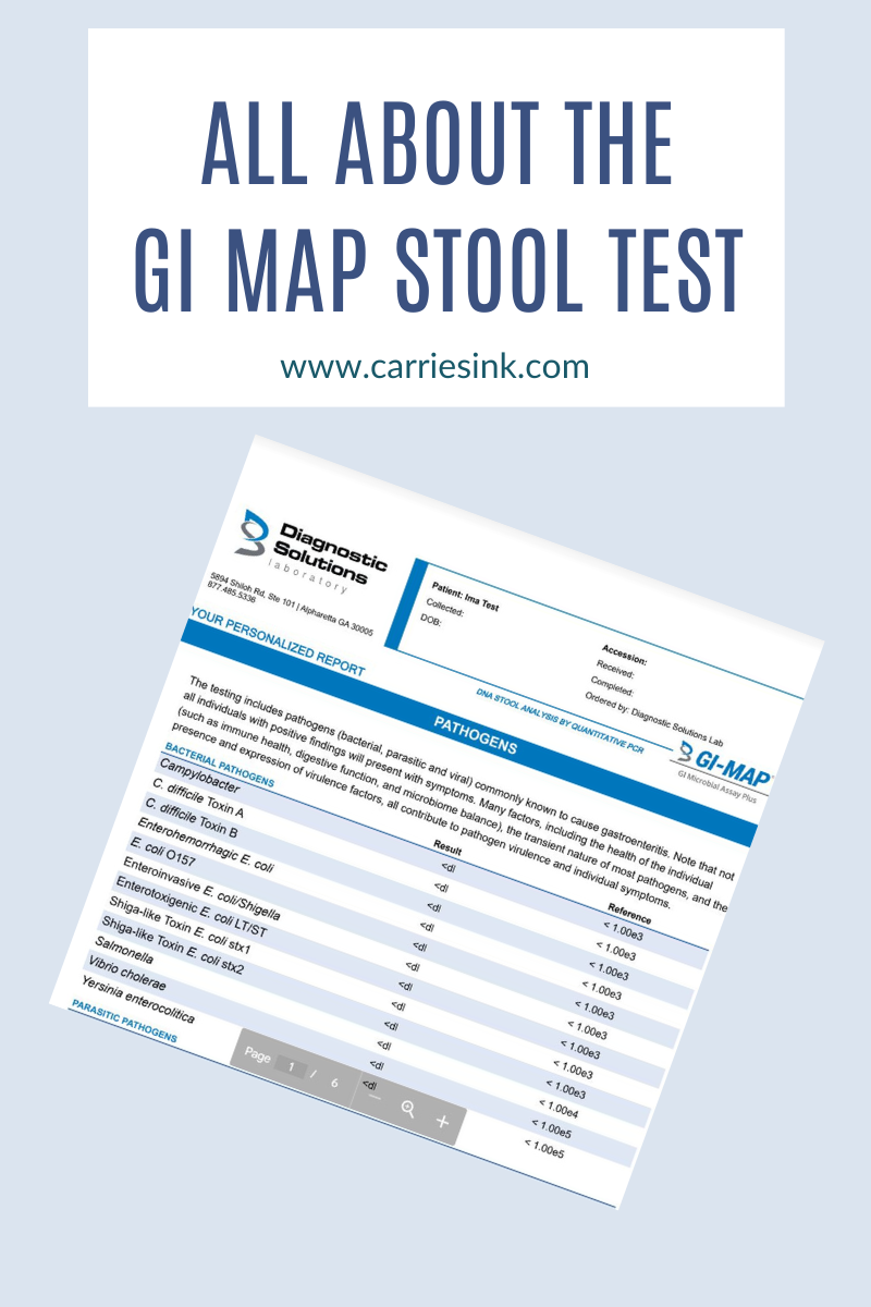 The GI MAP Stool Test - Carrie Sink, CHHC